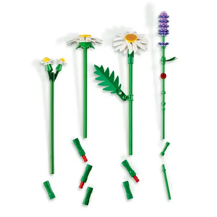 Nouveaux blocs de construction 2026, fleurs, plantes, petites marguerites blanches, lavande, jouets de construction, décoration, cadeaux