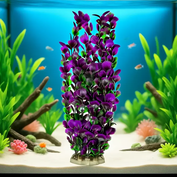 38 cm/15 pouces Aquarium artificiel eau herbe