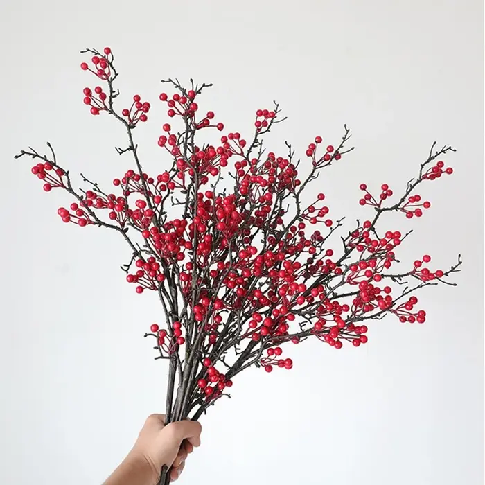 Plantes Artificielles Houx Petit Fruit Rouge