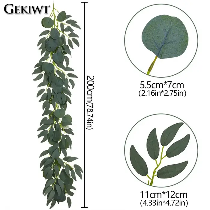 Fausses plantes artificielles en rotin d'eucalyptus