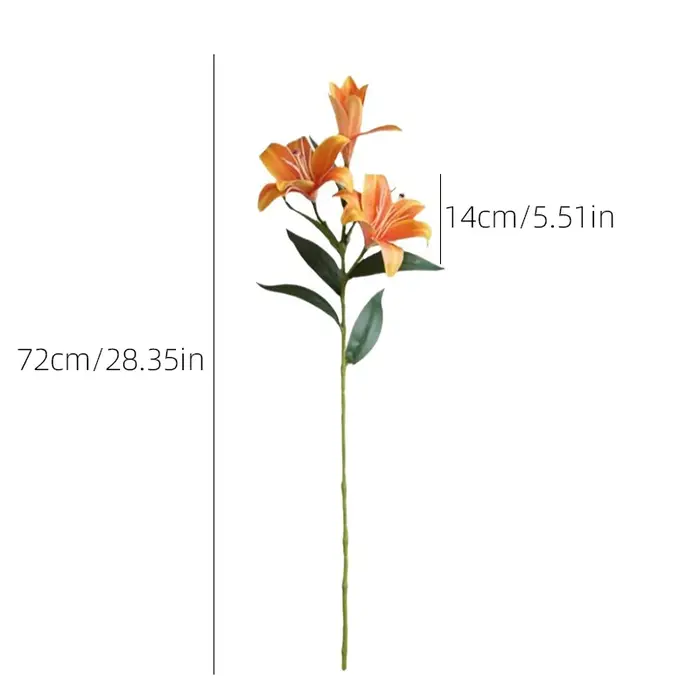 Simulation de fleur de lys Simple à 3 têtes