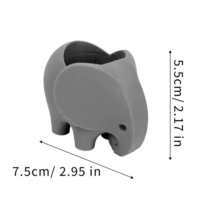 Pot de fleurs en céramique en forme d'éléphant, minimaliste, pratique, mignon, fait à la main, pour 
