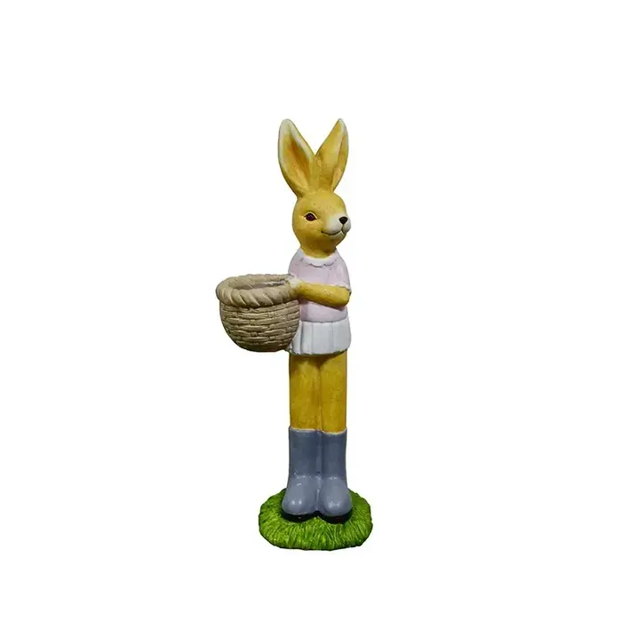 Pot de fleur de lapin de dessin animé