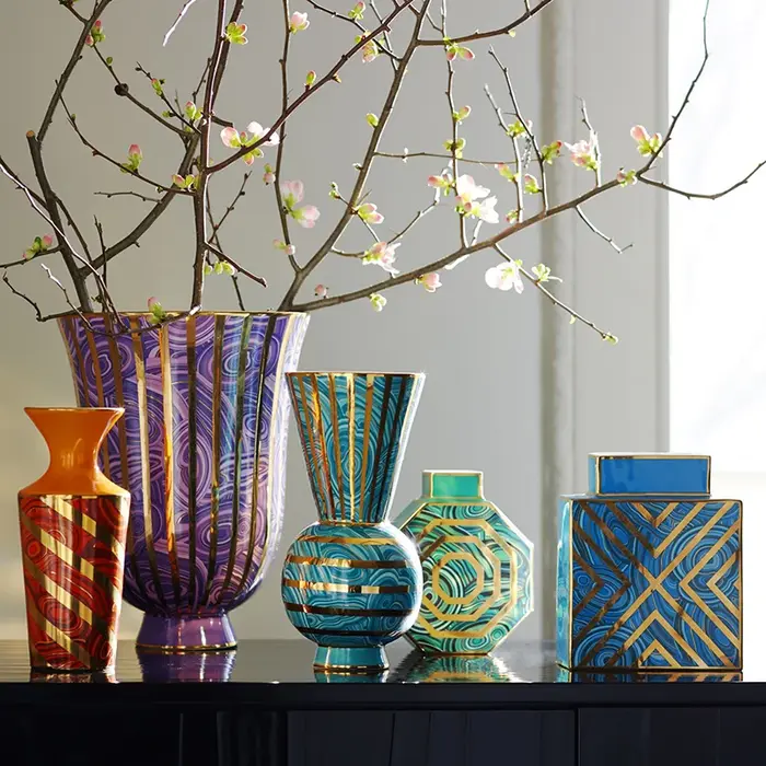 Vase à fleurs en céramique de luxe américain