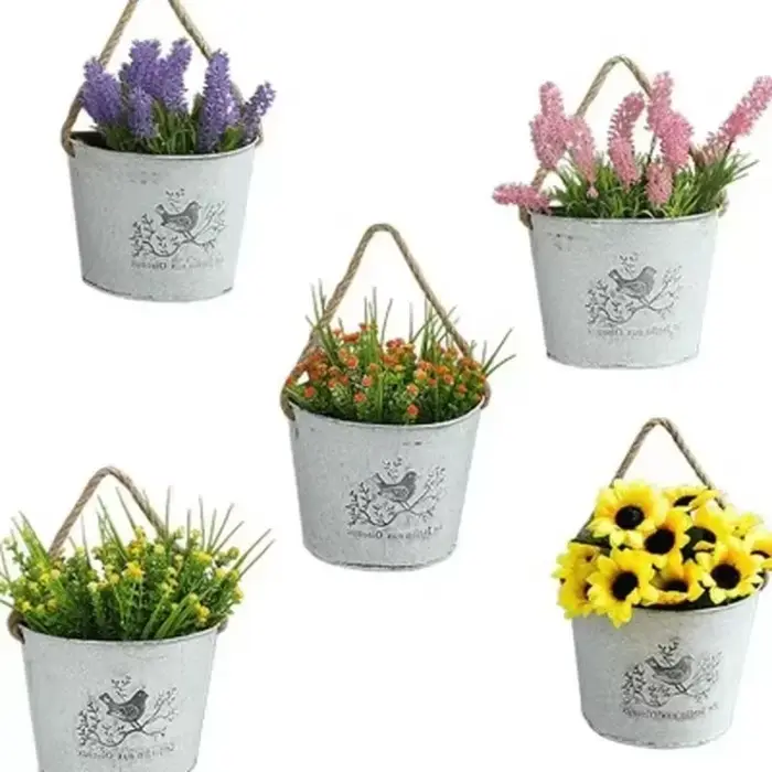 Vase à fleurs mural suspendu, 1 pièce, panier de fleurs mural, décoration de jardin Rural pour la ma