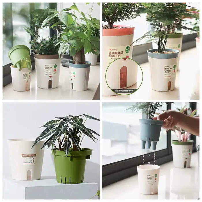 Pots de plantes à arrosage automatique