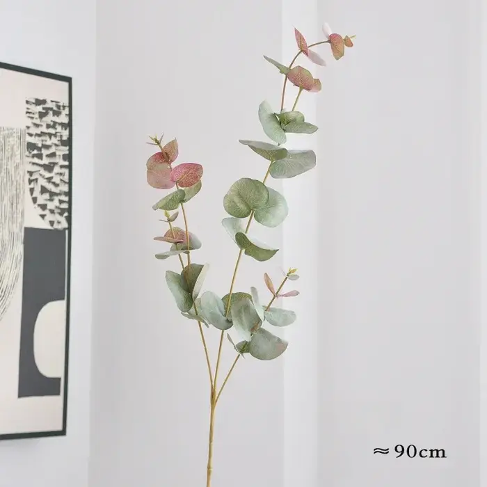 Feuille d'argent de plante verte artificielle de 90CM