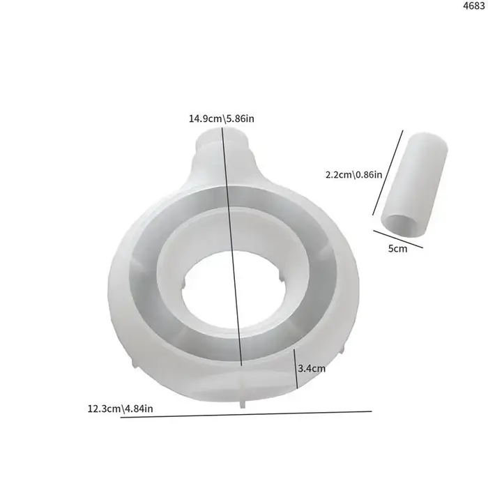 Moule en silicone en forme de donut nordique pour vase, pot de fleurs, mini vase pour arrangement fl