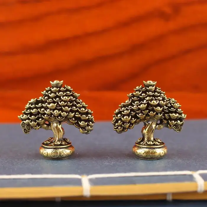 Ornements d'arbre de Fortune en laiton