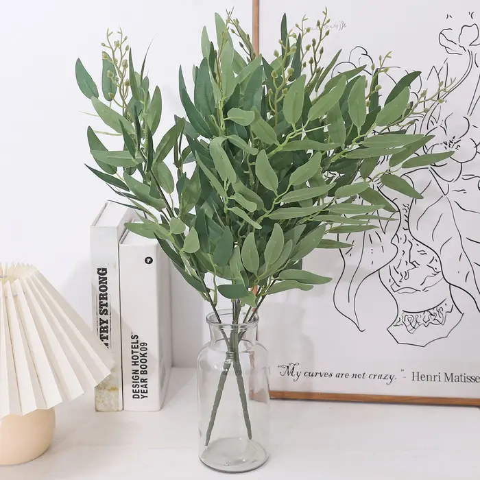 Feuilles de saule plantes vertes artificielles