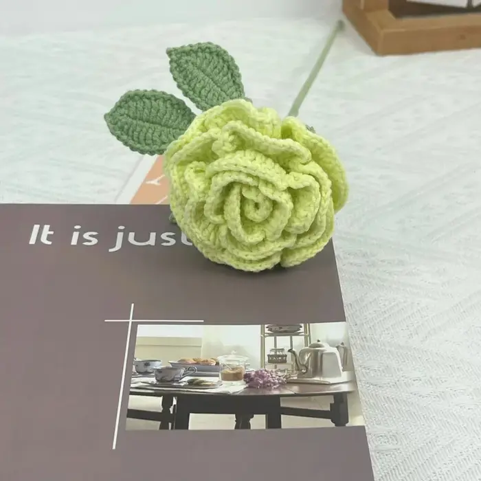 Bouquet de roses en raphia au Crochet fait à la main