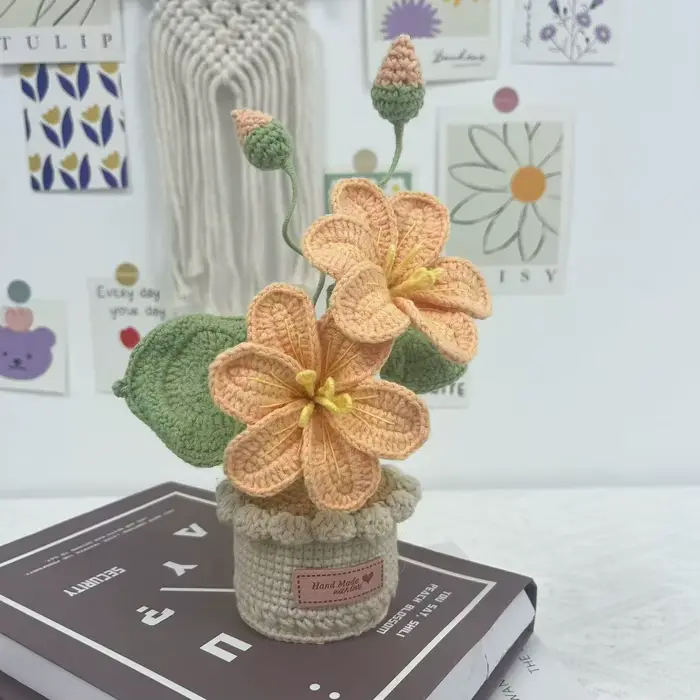 Pot de fleurs tissé à la main