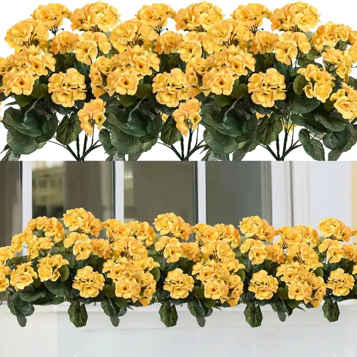Fleurs Artificielles Plante de Bégonia Décoration Maison Jardin Extérieur Bonsaï Mariage Fête Bouquet de Mariée Cadeaux DIY Couronne de Festival Vase