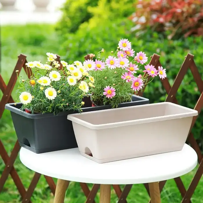 Pot de fleurs auto-absorbant avec base de drainage pour plantes d'intérieur