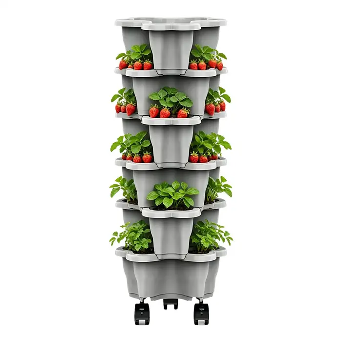 Nouveau pot de fleurs vertical empilable