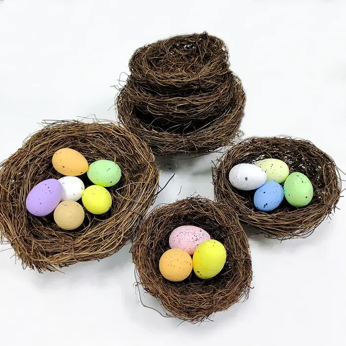 Nid d'oiseau artificiel de Pâques de 10 à 15 cm