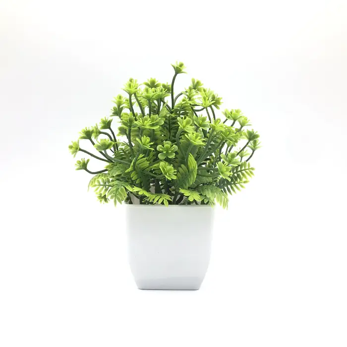 Simulation de plante verte, petit ornement, salon intérieur et extérieur, combinaison de fleurs arti