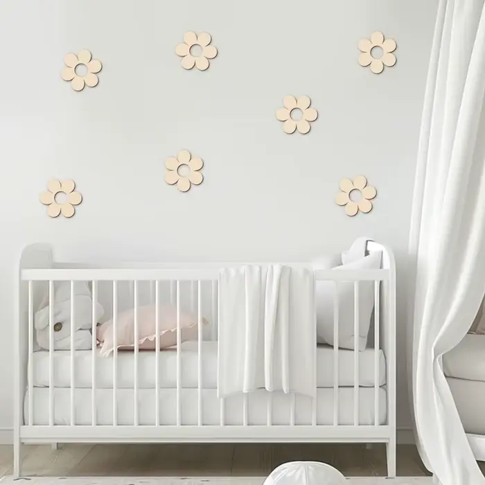 Découpes de fleurs en bois réutilisables
