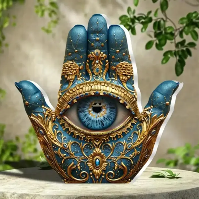 Sculpture Unique de paume du mauvais œil