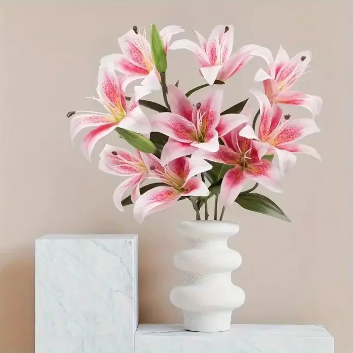Branche de fleur artificielle de grande taille à 9 têtes