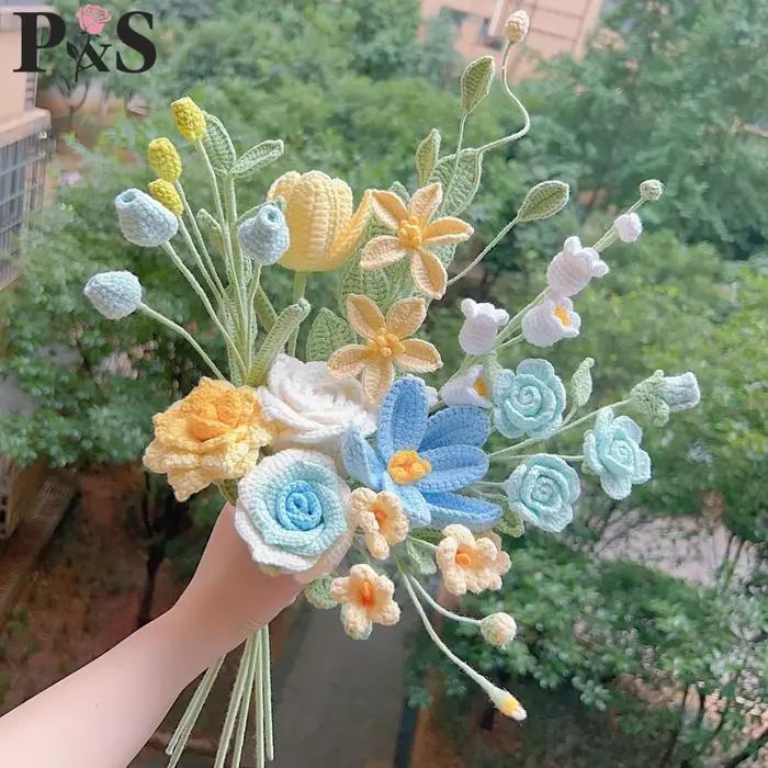 Bouquet de fleurs au Crochet fait à la main