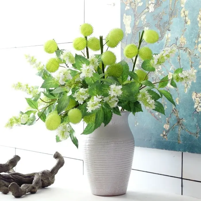 Fleur artificielle de Pogostemon à 3 têtes