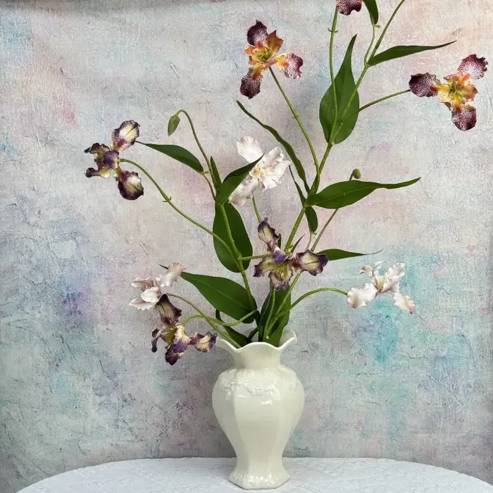 6 pièces de fleurs artificielles en soie