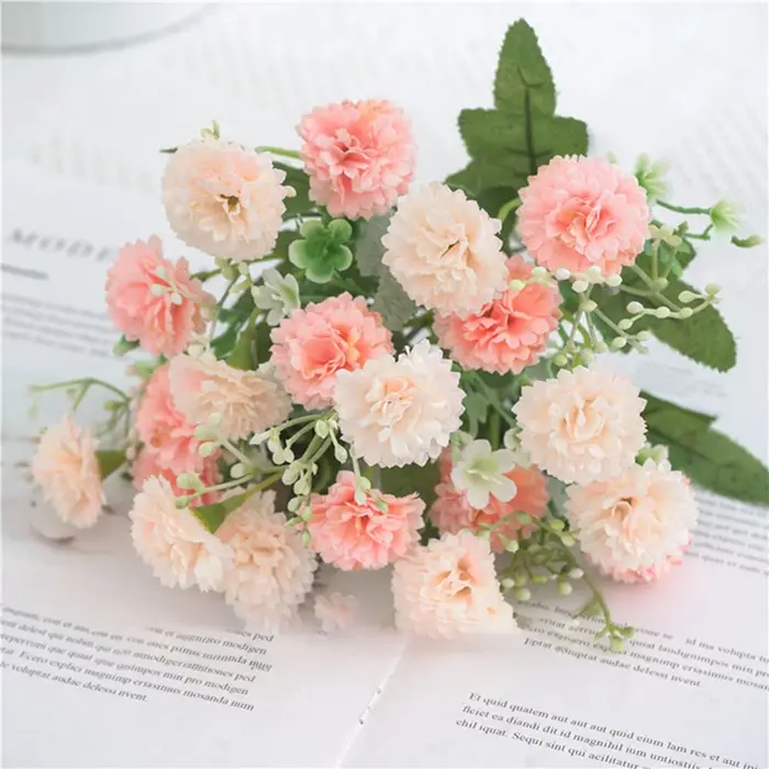 Fleurs artificielles Bouquet De Mariage Festival Vase Maison Chambre Décor Scrapbook Artisanat Bricolage Cadeau Boîte En Soie Hortensia Accessoires De Mariée