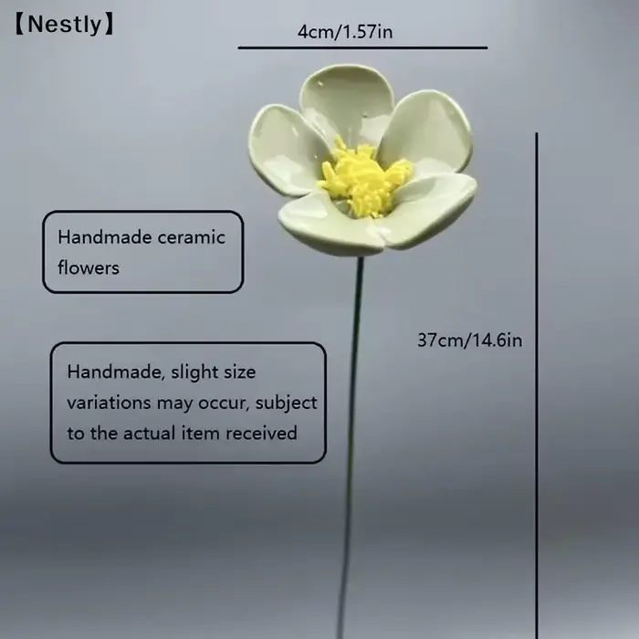 Fleurs artificielles en céramique