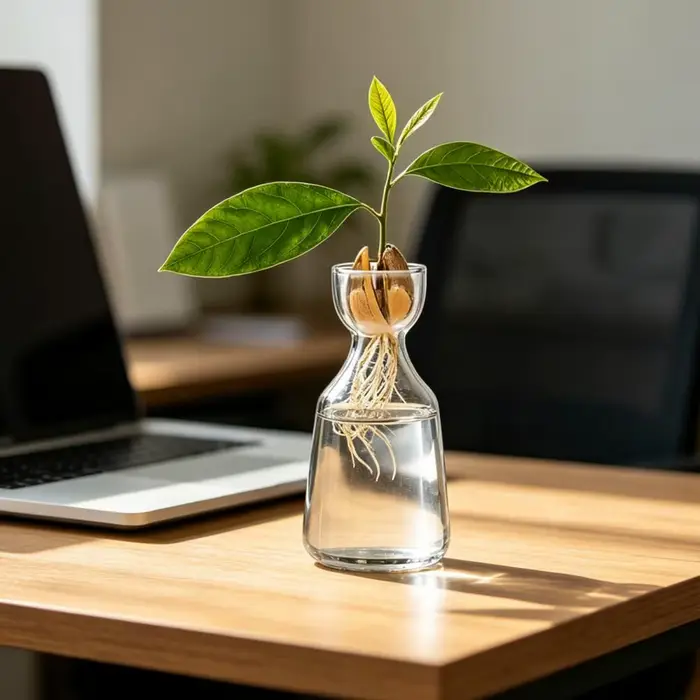 Vase de démarrage pour avocatiers - Cultivez votre propre arbre à avocat - Pot de plantation unique en verre pour les