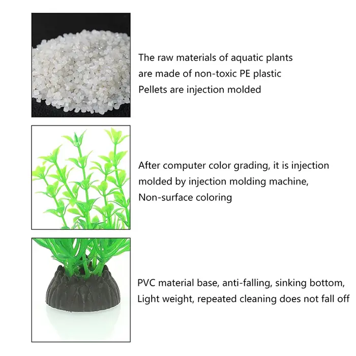 Plantes artificielles de simulation pour décor d'aquarium