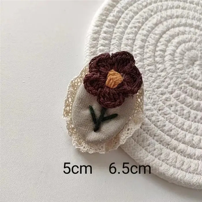 Broche fleur en laine de coton faite à la main, accessoires de corsage mignons, correspondance parfa