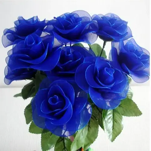 Nouveau! Fleurs en maille de couleur unie