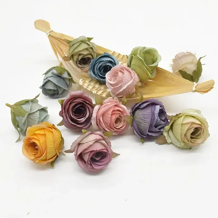 Roses artificielles en soie