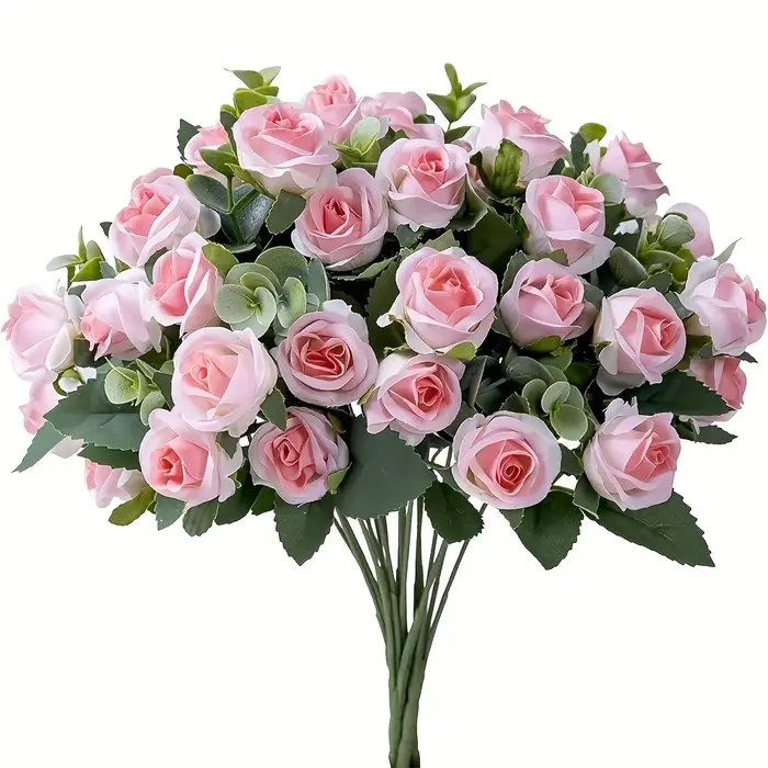 Bouquet de roses artificielles en soie
