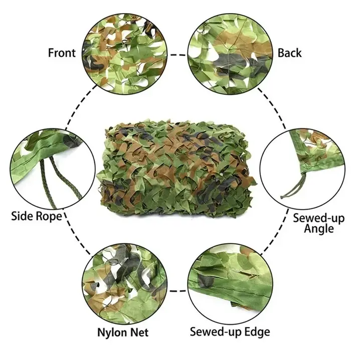 Nouveau désert de jungle de haute qualité blanc multi-tailles 4x5m adapté au filet de camouflage d'a