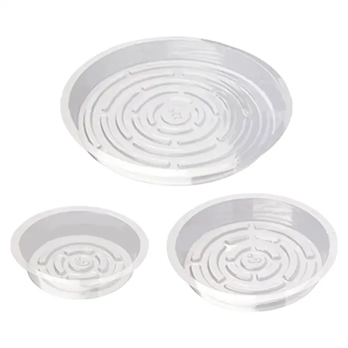 Plateau pour pot de plantes transparent 6/8/10 pouces