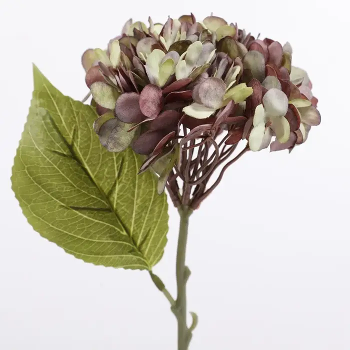 Hortensia artificiel fleurs en soie Homevase bonsaï accessoires mur de mariage bricolage cadeaux boîte Bouquet de mariée fête de vacances décoration