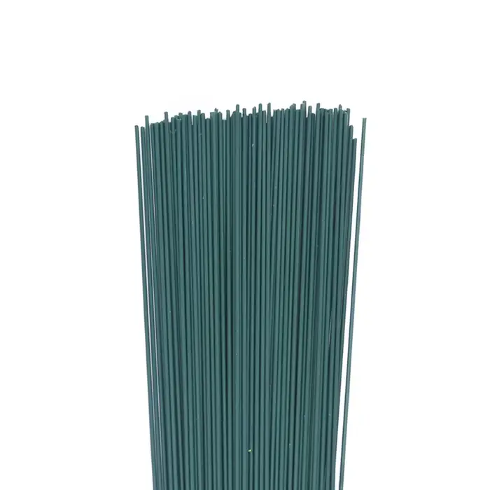 20 pièces 15/25/40cm tige de fleur verte artificielle bricolage matériel Floral fait à la main fil