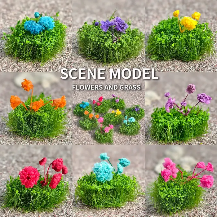 Plantes artificielles en grappes de fleurs miniatures, pour bricolage, fabrication de modèles, aména