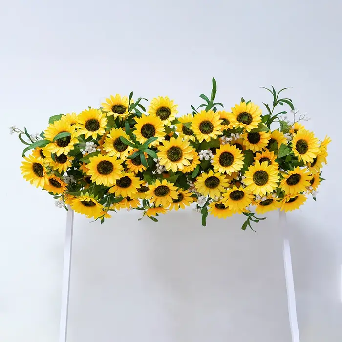 Toile de fond de mariage en tournesol