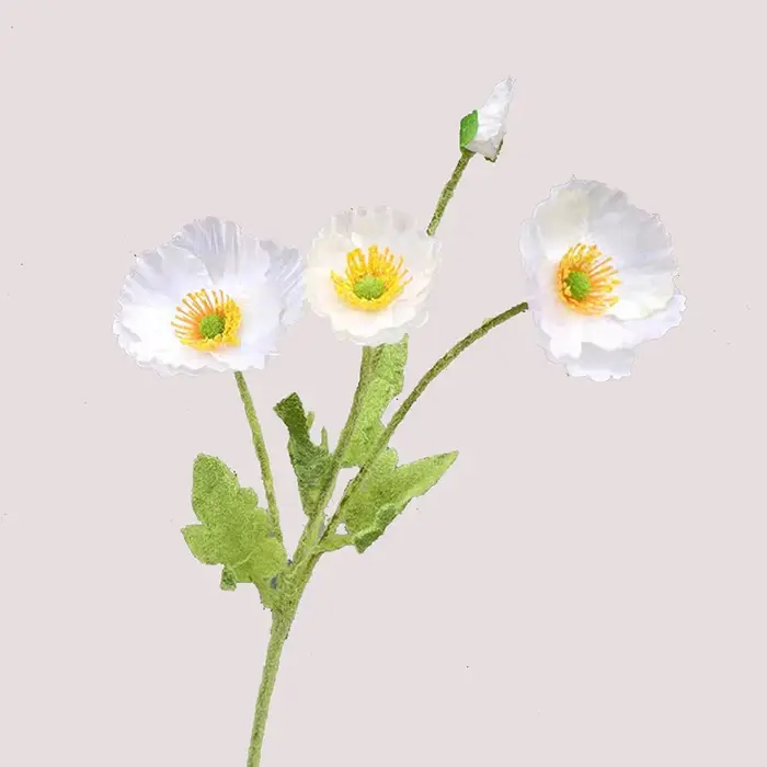 Fleurs artificielles pavot fleurs en soie longue tige pendaison de crémaillère Table de jardin maria