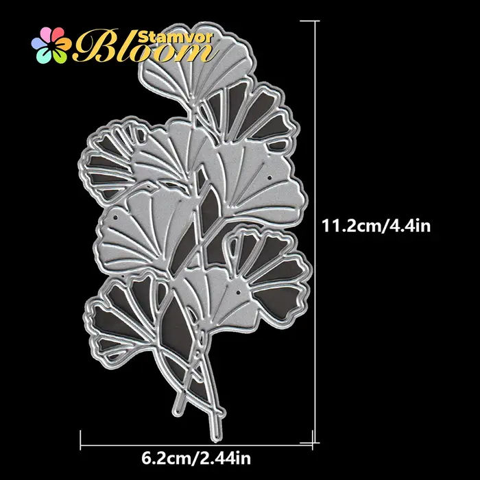 Ginkgo biloba feuilles belles fleurs matrices de découpe en métal Scrapbooking gaufrage décoratif