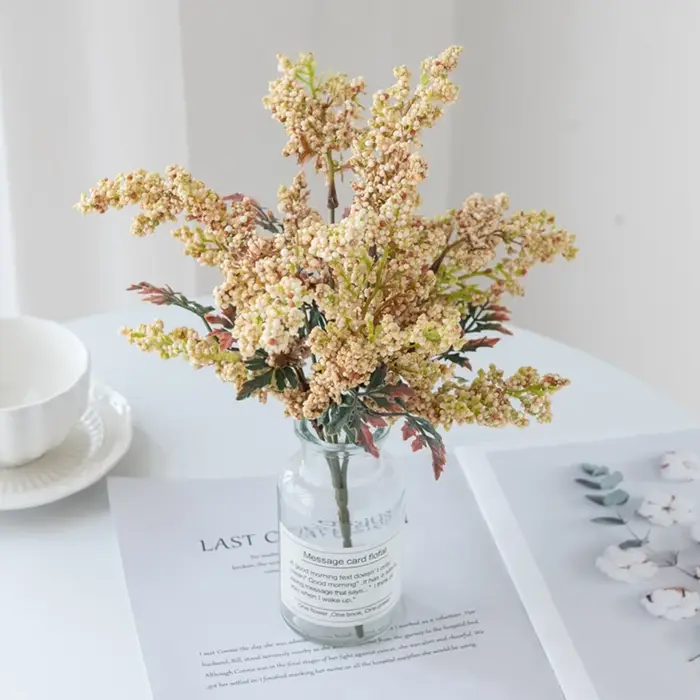 Bouquet de Fleurs Artificielles en Mousse Jaune