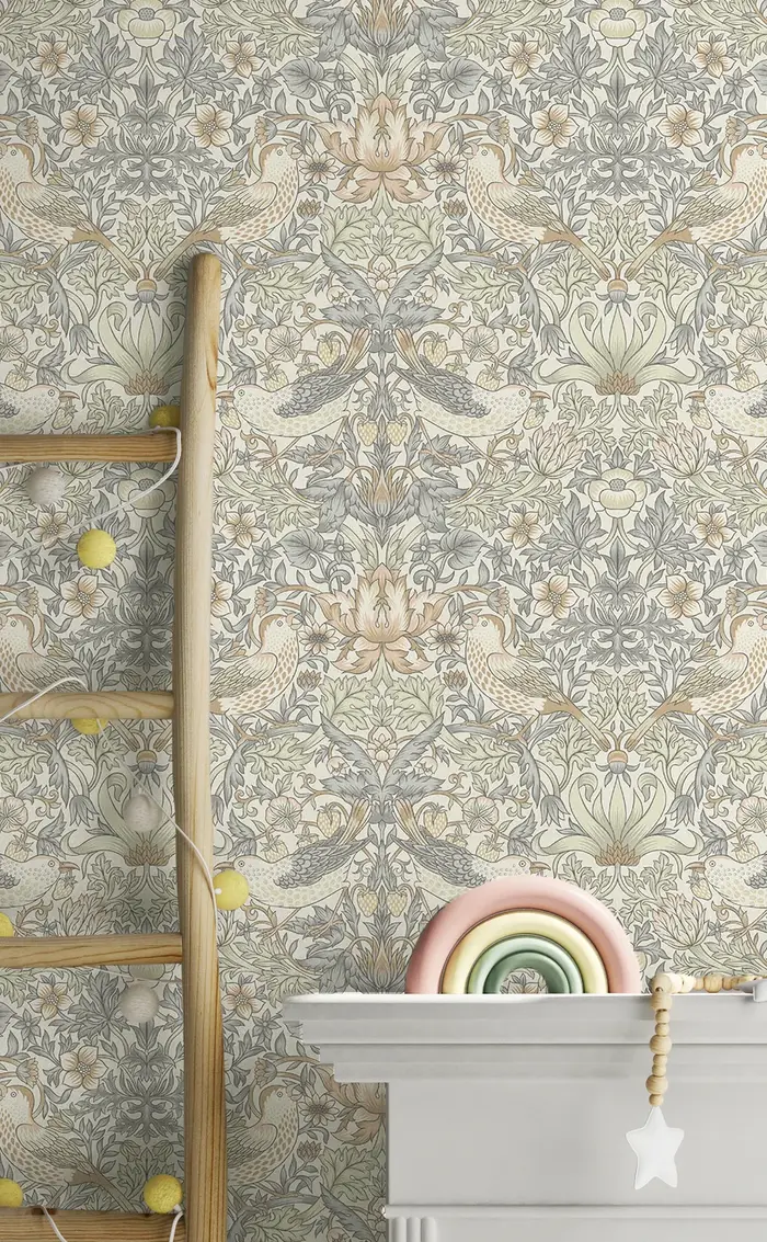 Papier peint de fleur de voleur de fraises naturelles dans la couleur naturelle