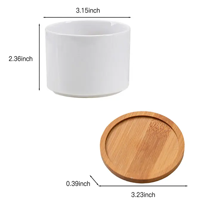 Mini pot de fleurs en céramique blanche Simple