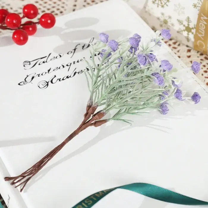 Lot de 6 Branches de Lavande Artificielles de 17 cm – Faux Plantes pour Décoration Intérieure