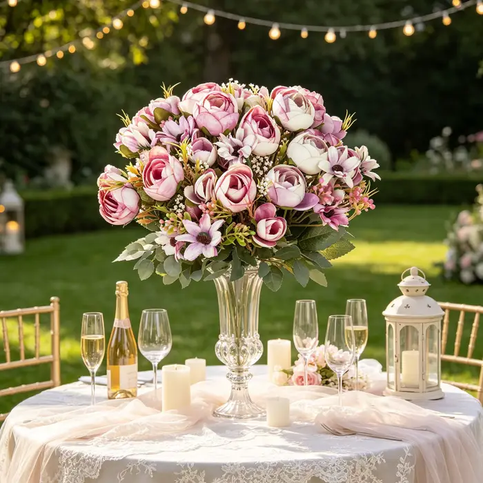 Fleurs artificielles en soie