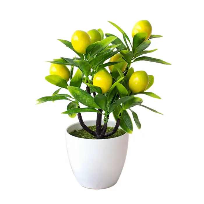 Arbre citron artificiel en pot