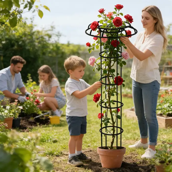 Treillis de jardin en forme de parapluie pour plantes grimpantes